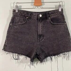 Zara Women's Black A-line Raw Hem Denim Jeans Size 6